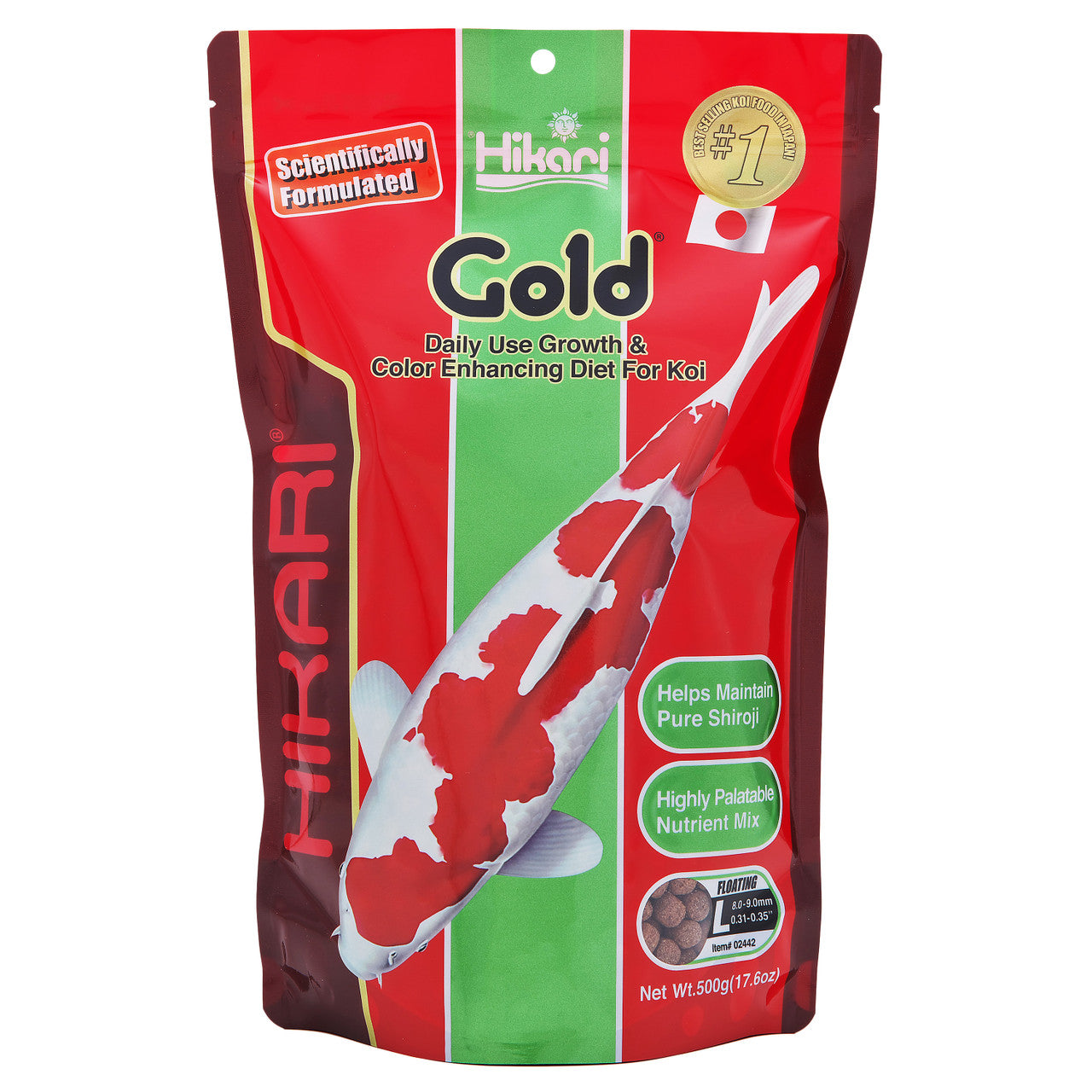 Hikari Gold Color Enhancing Pellet Fish Food for Koi and Pond Fishes 17.6oz LG