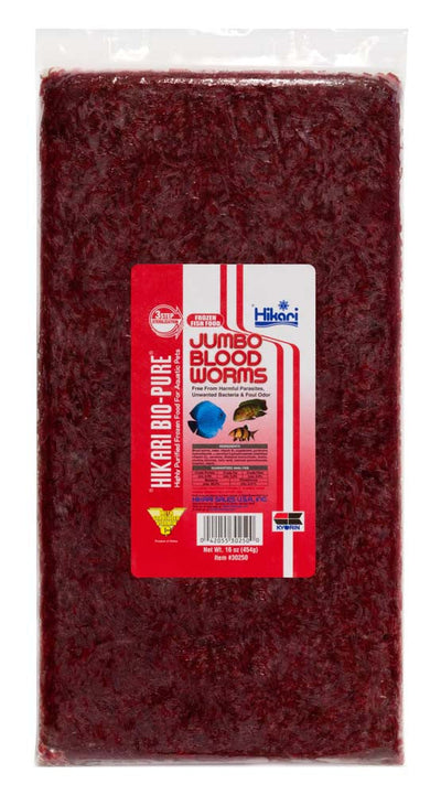 Hikari Jumbo Bloodworm Frozen Fish Food 16 oz SD-5