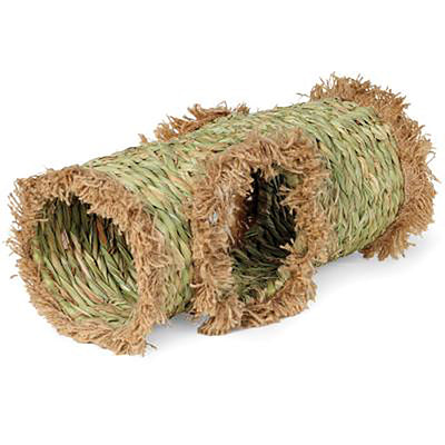 A & E Cages Small Animal Multi-Hole Grass Play Hut Natural Large 644472001204