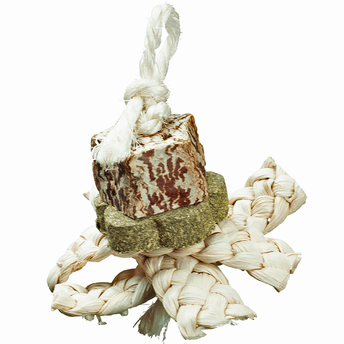 A & E Cages Nibbles Hollow Braided Hay Small Animal Chew 644472005882