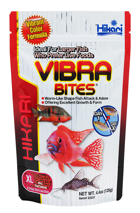 Hikari USA Vibra Bites Tropical Fish Food 4.4 oz, X-Large 042055222211