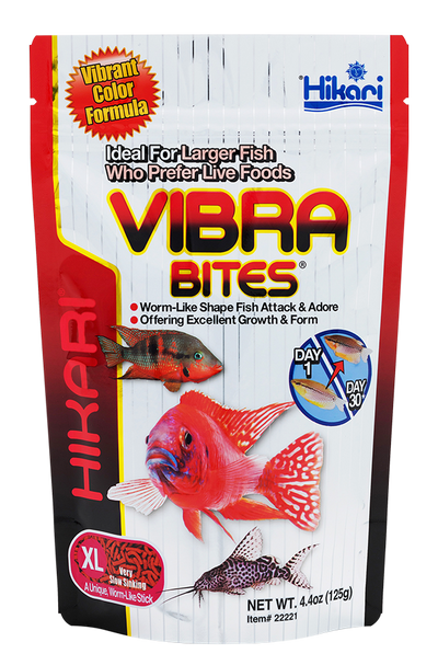 Hikari USA Vibra Bites Tropical Fish Food 4.4 oz, X-Large 042055222211