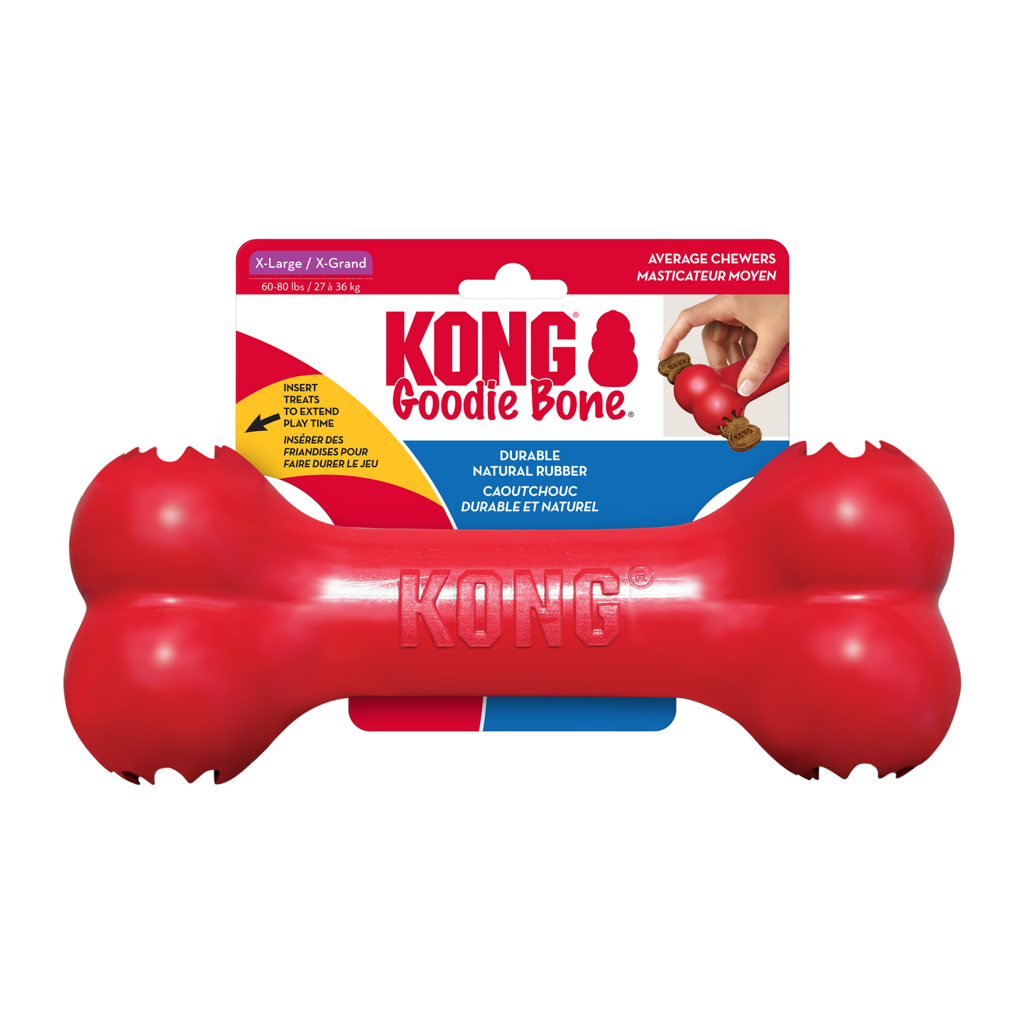 KONG Goodie Bone Dog Toy Red X-Large 035585356716