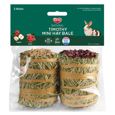 Kaytee Mini Hay Bales, Apple and Rose 2 Pack 7 oz 071859005928