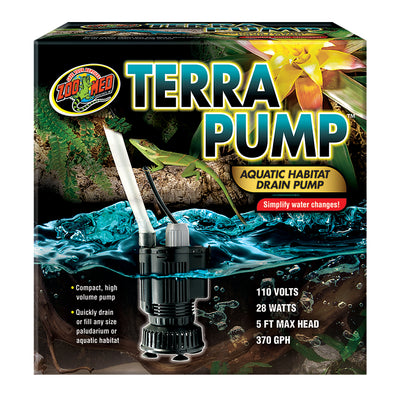 Zoo Med Terra Pump Aquatic Habitat Drain Pump 370 GPH 097612023701