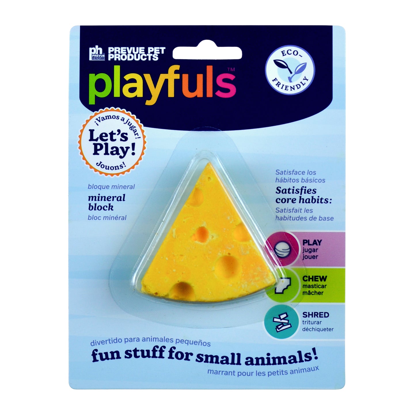 Prevue Pet Products Say Cheese Mineral Block Small Animal Toy 048081111123