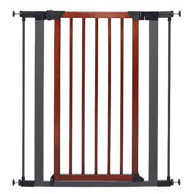 MidWest Homes for Pets Steel Pet Gate w/ Graphite & Decorative Wood Graphite 39 in 027773022848