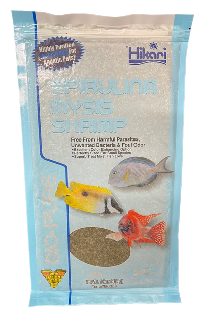 Hikari USA Bio-Pure Frozen Spirulina Mysis Shrimp Fish Food 16 oz SD-5 042055325905