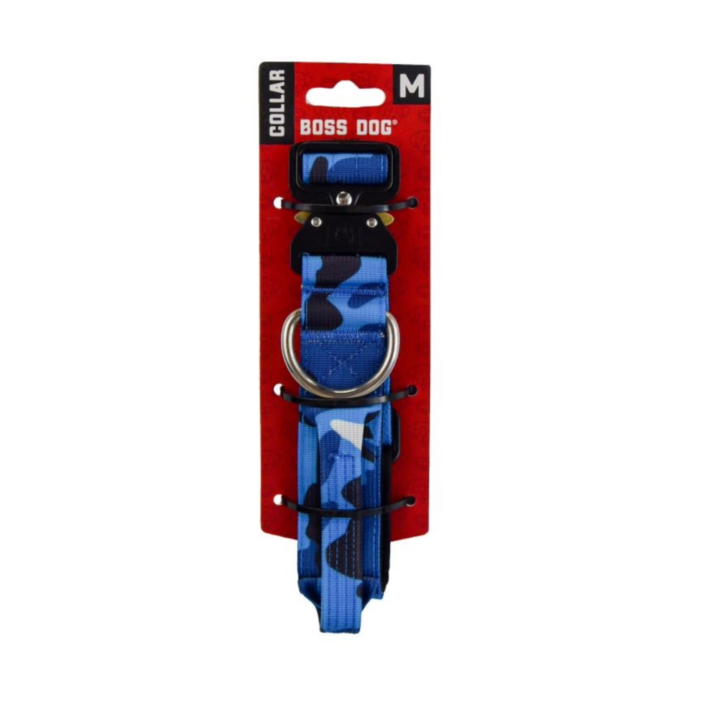 Boss Dog Tactical Adjustable Dog Collar Blue Camo Large, 17-22 in 850030579195