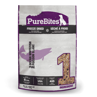 PureBites Freeze Dried Pure Dog Treats Ocean Whitefish 7 oz 878968000352