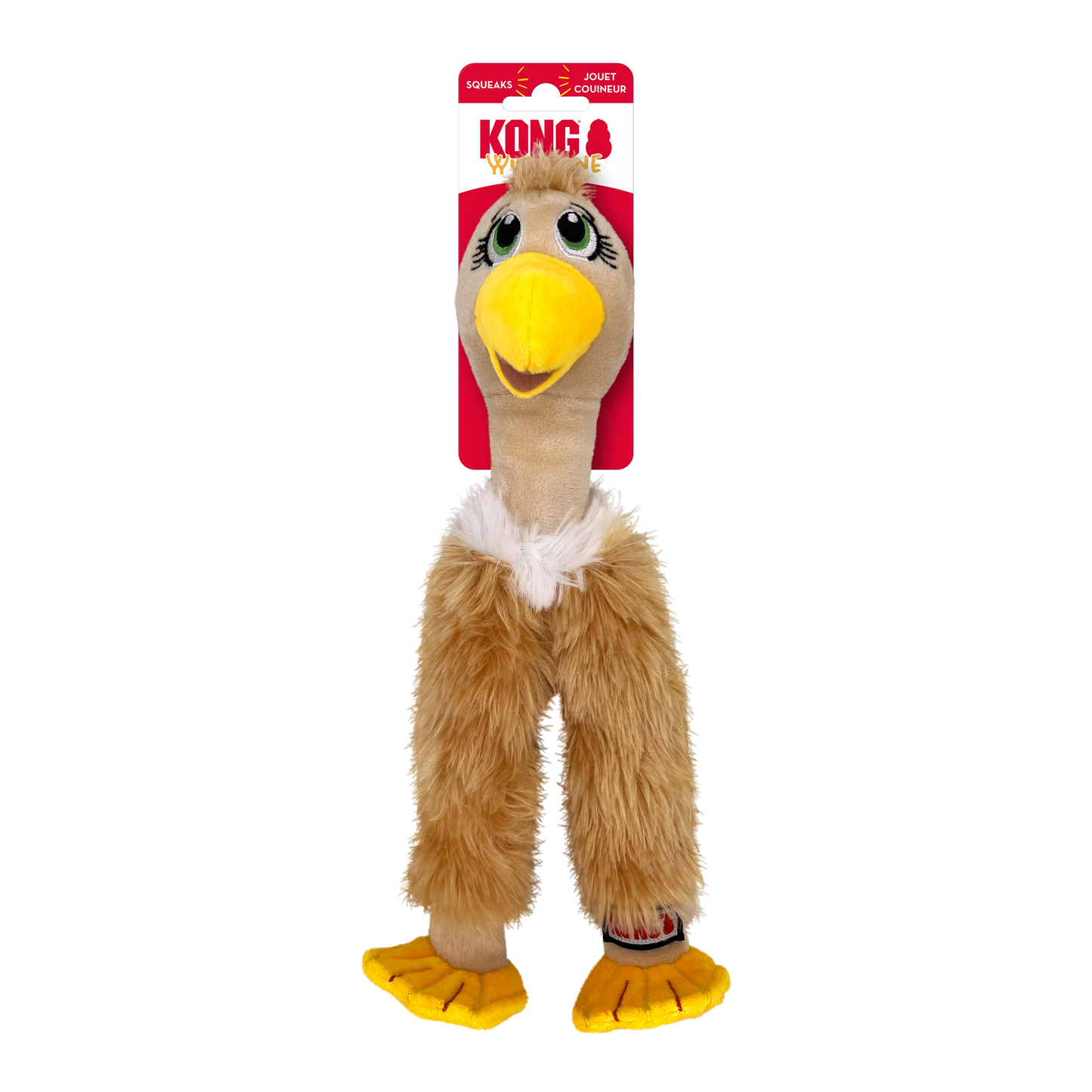 KONG Wishbone-Shaped Bird Plush Dog Toy Assorted Color Medium 035585504865