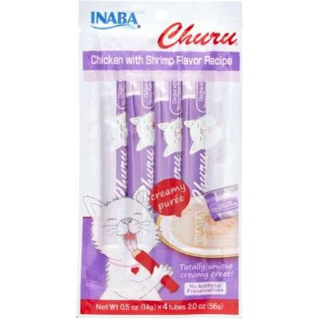 Inaba Churu Chicken with Shrimp Flavor Recipe 4/2oz {L+1} 859019 855958006686