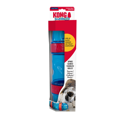 KONG Scuttle Pod Treat Dispenser Dog Toy Large 035585503738