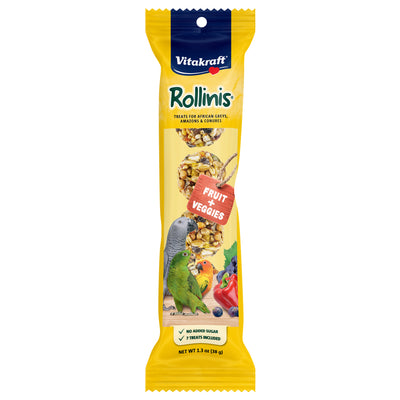 Vitakraft Rollinis Fruit & Veggies Bird Treat Fruit & Veggies 1.3 oz 051233275499