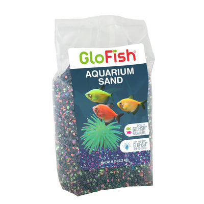 GloFish Aquarium Sand Black w/Fluorescent Highlights 5 lb 046798784852