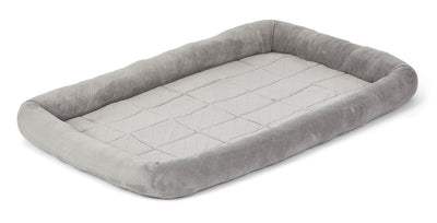 MidWest Homes for Pets Deluxe Diamond Stitch Pet Dog Bed Gray 48 in 027773026853