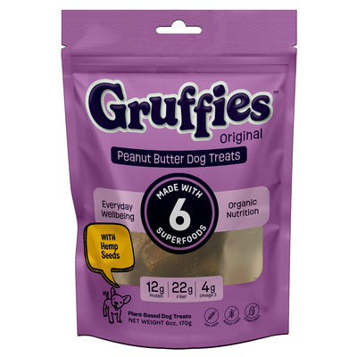Green Gruff Gruffies Original Dog Treats Peanut Butter 6 oz 850040220766