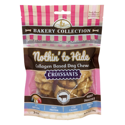 Fieldcrest Farms Nothin' To Hide Bakery Collection Dog Treat Croissant Beef 3 in, 3 pk 810002633805