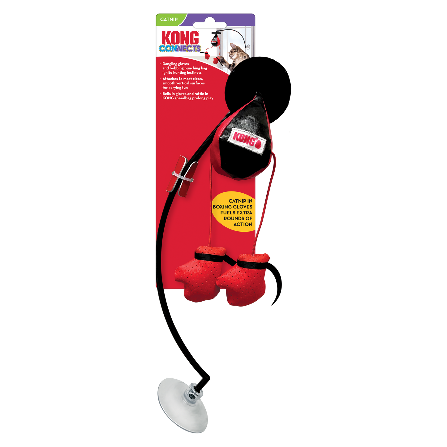 KONG Connects Window Boxing Cat Toy 035585524115