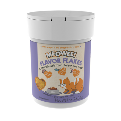 Meowee! Topper Flavor Flakes Cat Treat Real Salmon, Real Herring & Real Shrimp 1 oz 615650001033