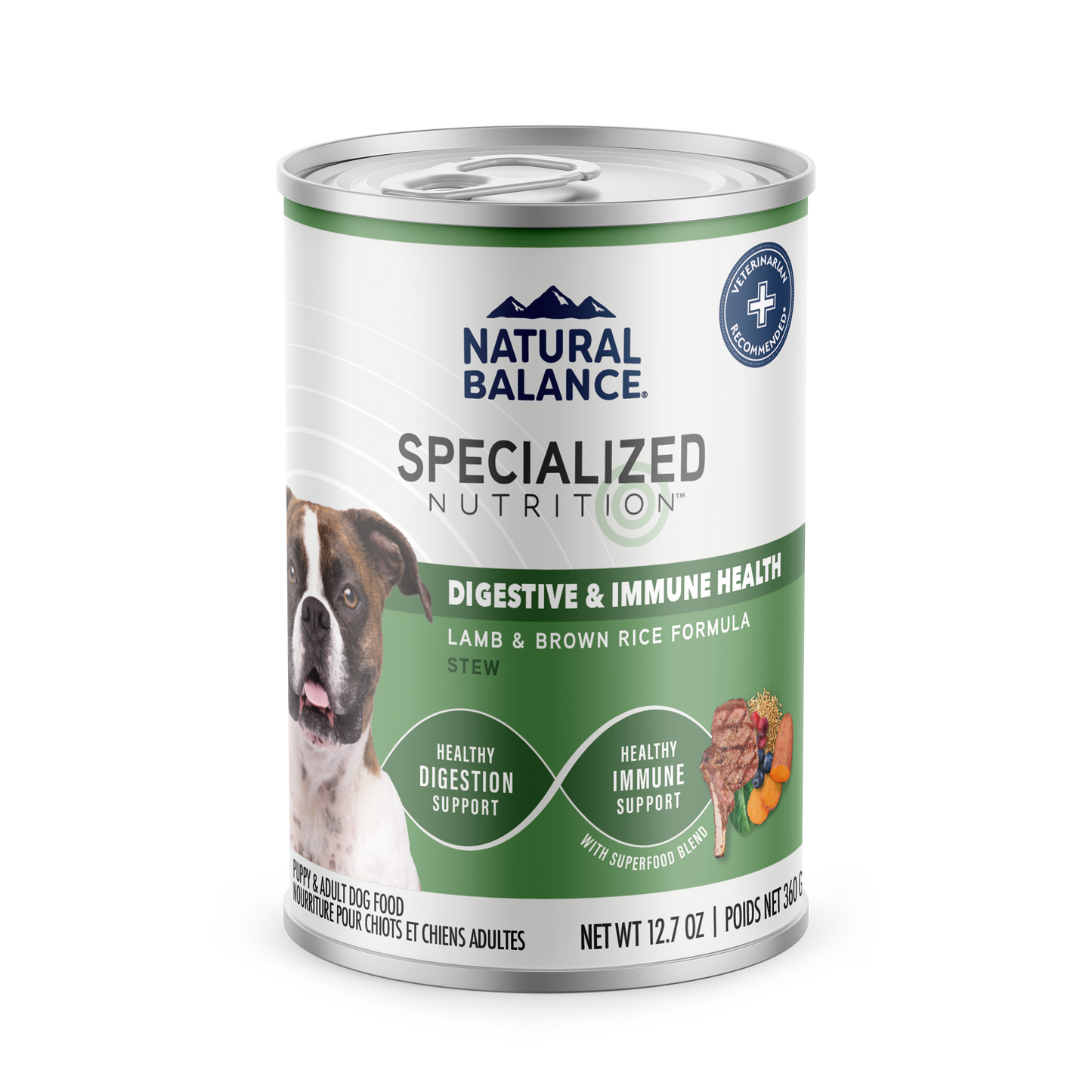 Natural Balance Pet Foods Specialized Digestive & Immune Canned Dog Food Lamb & Brown Rice 12ea/12.7 oz 723633007092