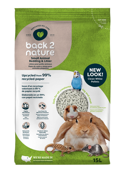 Back 2 Nature Small Animal Bedding & Litter 15 l 840673102218