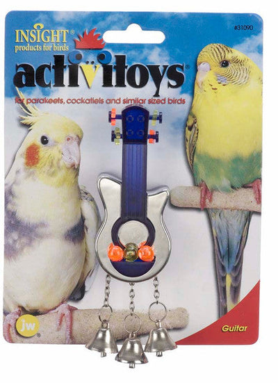 JW Pet ActiviToy Birdy Guitar Bird Toy Multi - Color SM/MD