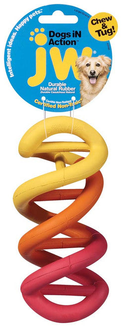 JW Pet Dogs in Action Rubber Dog Toy Multi - Color LG