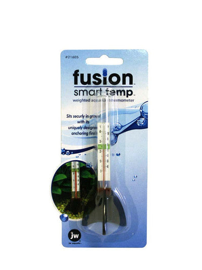 JW Pet Fusion Smart Temp Weighted Aquarium Thermometer White One Size