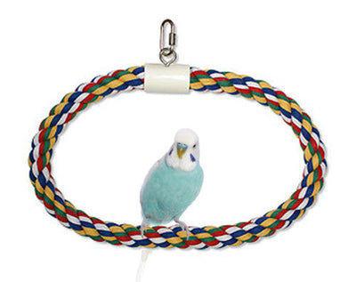 JW Pet Swing N Perch Ring Multi - Color LG - Bird