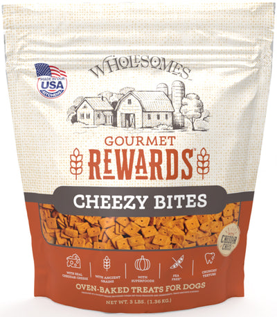 Wholesomes Gourmet Rewards Biscuit Dog Treats Cheezy Bite Cheezy Bite 3 lb 034846550061