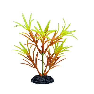 GloFish Ombre Leaf Aquarium Plant Orange & Yellow Small 046798786801