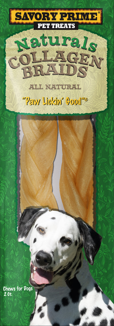 Savory Prime Naturals Collagen Braids Dog Chews 3.5 in, 2 ct 810359003306