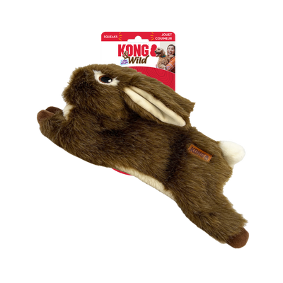 KONG Wild Low Stuff Creatures Dog Toy Rabbit Medium 035585498836