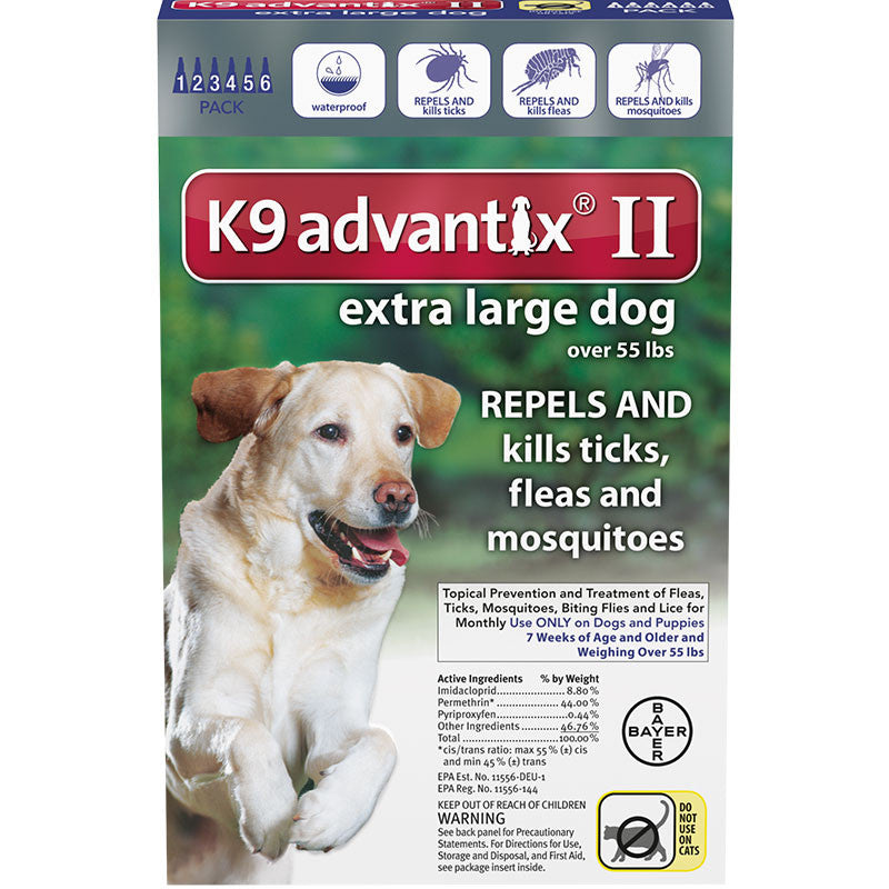 K9 Advantix Ii Dog Extra Large 55+lb Blue 6 Pack 724089204295