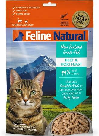 K9 Naturals Cat Freeze - dried Beef Hoki 11oz {L + x} (D)