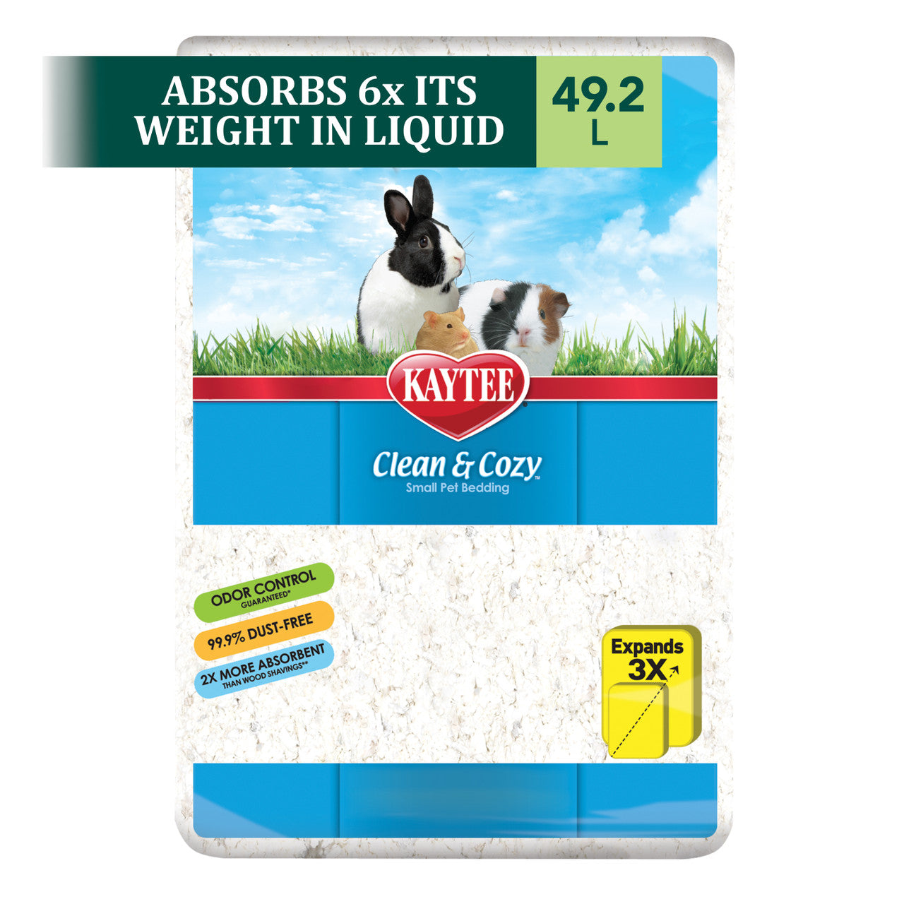 Kaytee Clean & Cozy White Small Animal Pet Bedding 49.2 Liters