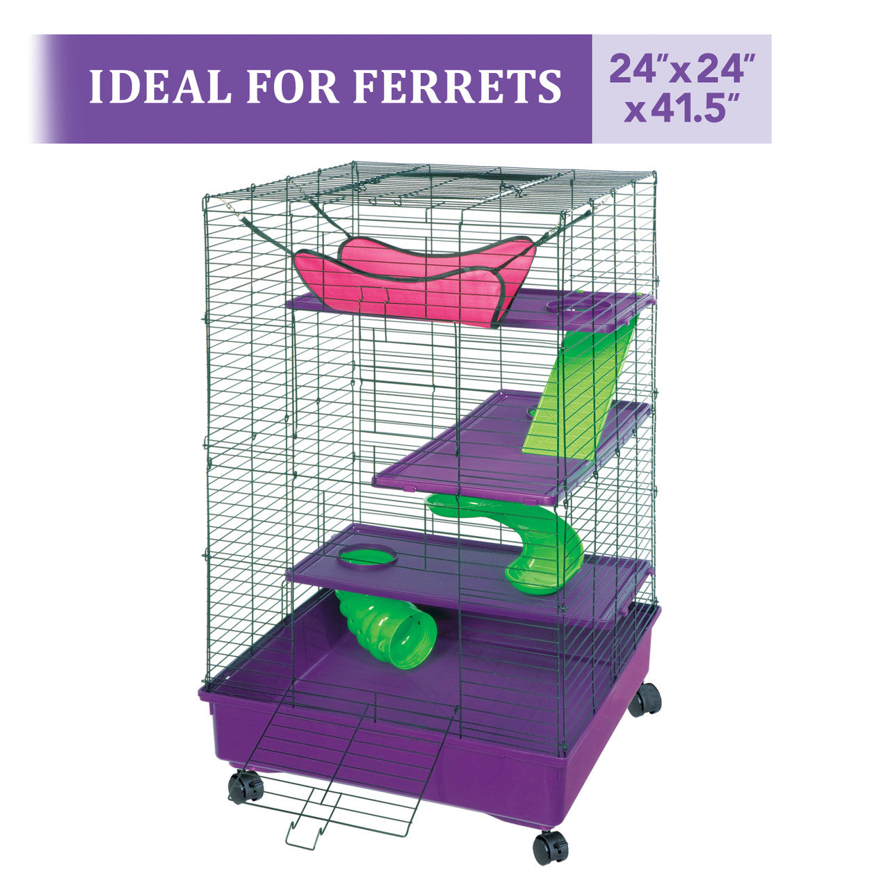 Kaytee My First Home Deluxe 2X2 Multi-Level With Casters