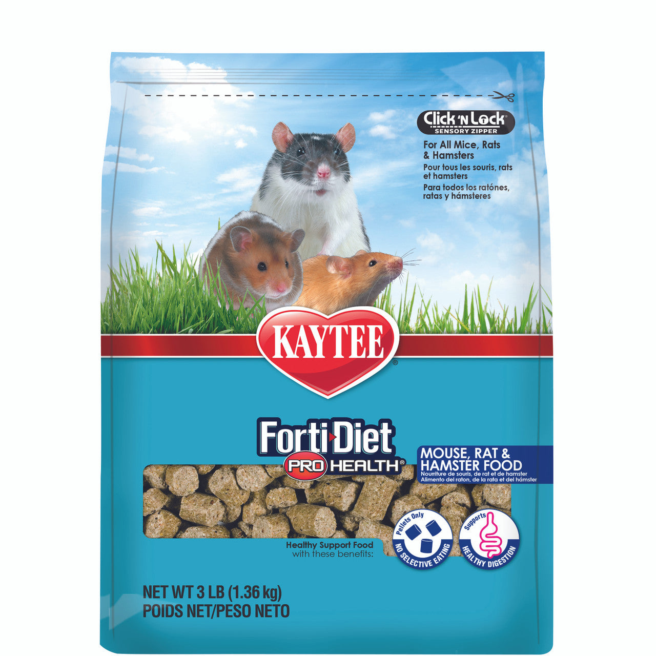Kaytee Pro Health Mouse, Rat, and Hamster Food 3 lb