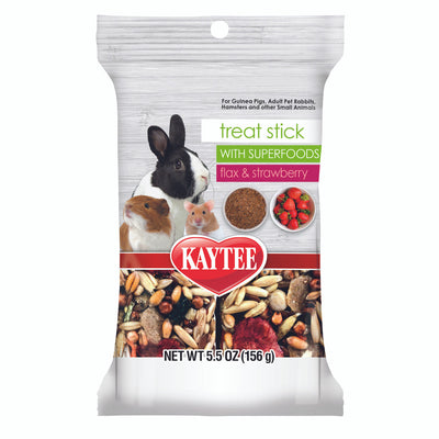 Kaytee Superfood Treat Stick, Strawberry & Flax Seed, 5.5 Ounces