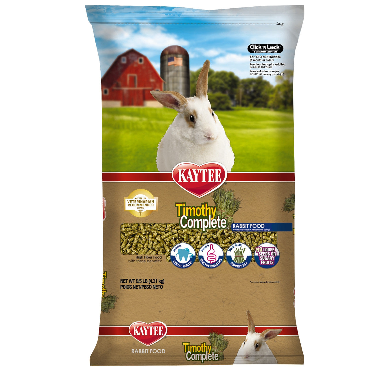 Kaytee Timothy Complete Rabbit Food 9.5 pounds, Pelleted Food
