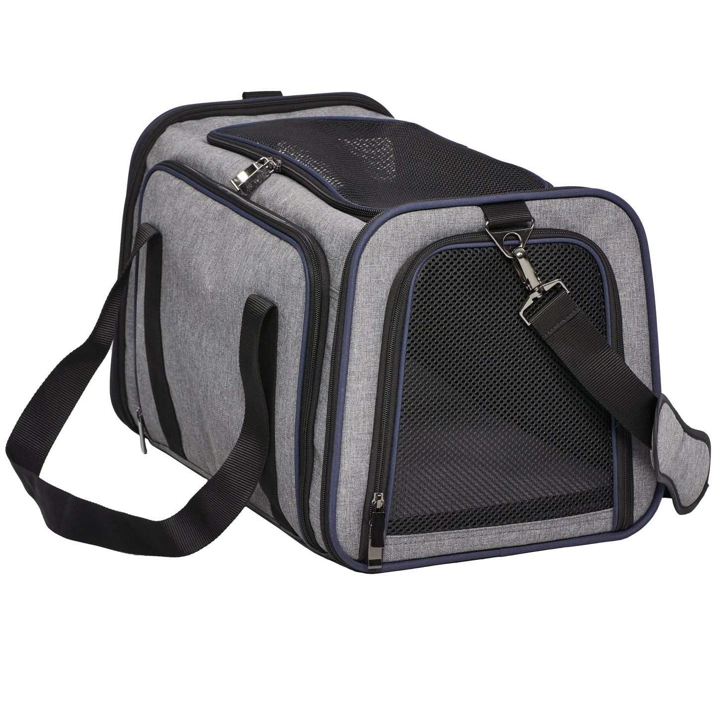 MidWest Homes for Pets Duffy Expandable Dog Carrier Gray Large 027773026235