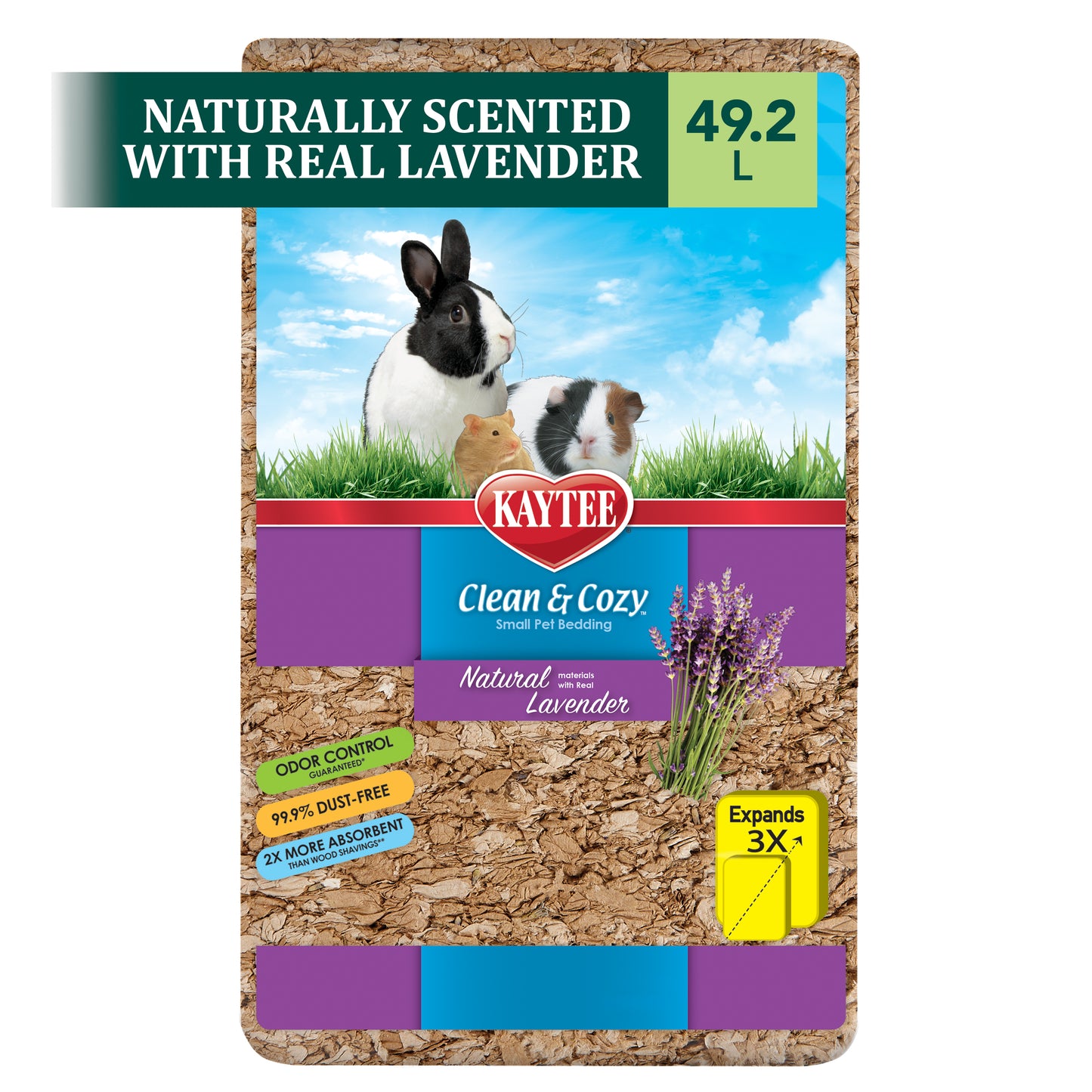 Kaytee Clean & Cozy Natural Bedding with Lavender 49.2 l 071859006277