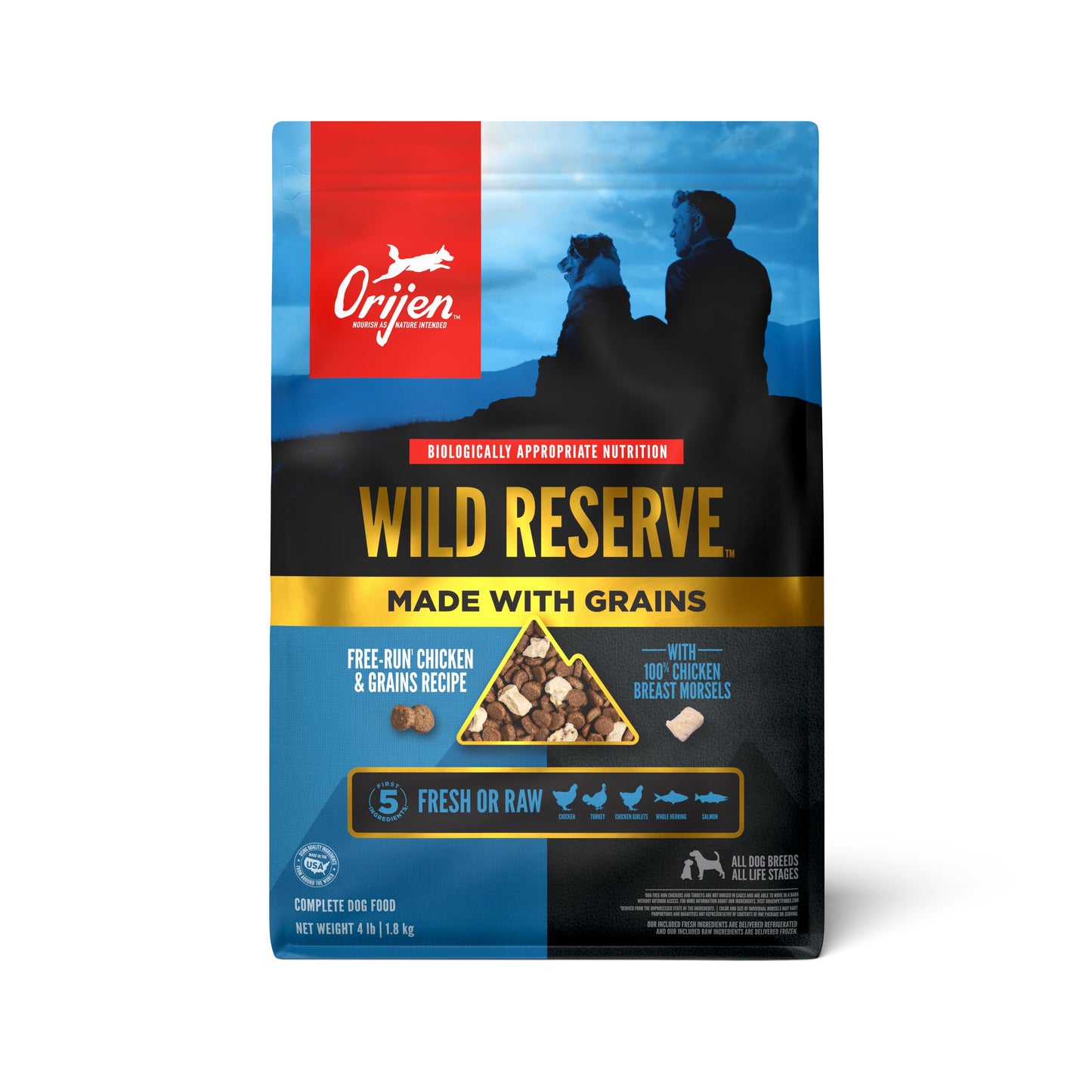 Orijen Wild Reserve Dry Dog Food Free-Run Chicken & Grains 4 lb 064992728168