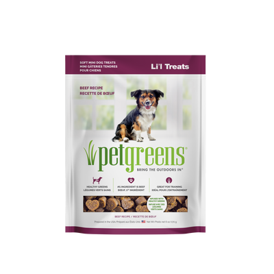 Pet Greens Li'l Treats Soft Mini Dog Treats Beef 6 oz 669828616109