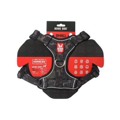 Boss Dog Tactical Dog Harness Black Camo Small 860012005420