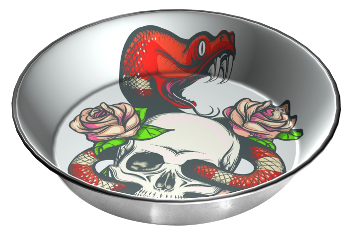 Komodo Skull & Snake Bowl 3 cups