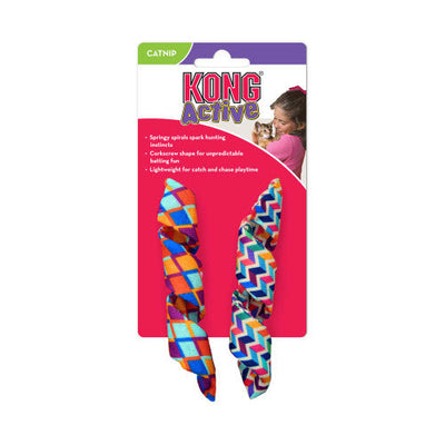KONG Active Curlz Catnip Toy Assorted One Size 2 Pack - Cat
