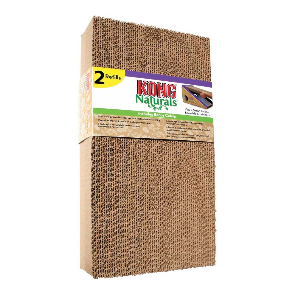 KONG Incline and Double Refill Scratcher Brown One Size