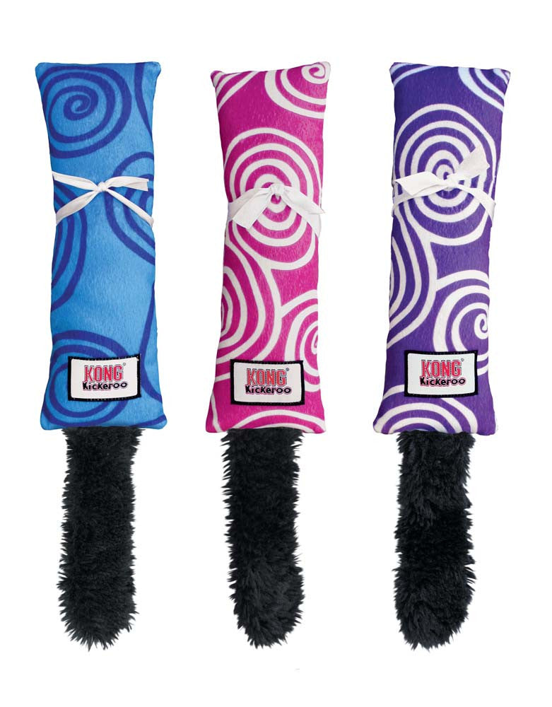 KONG Kickeroo Plush Swirl Pattern Catnip Cat Toy Assorted One Size